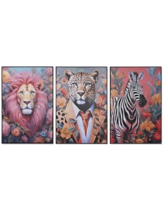 Cadre Home ESPRIT Animal Moderne 82 x 4 x 122 cm (3 Unités)