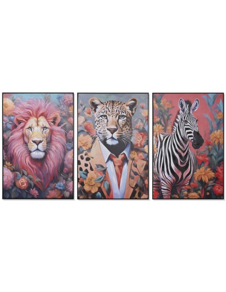 Cadre Home ESPRIT Animal Moderne 82 x 4 x 122 cm (3 Unités)