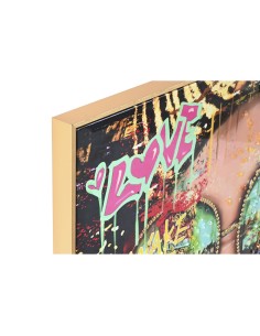 Cadre Home ESPRIT Noir Moderne chica Laqué 82 x 4 x 82 cm (2 Unités) 2