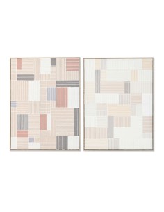 Cadre Home ESPRIT Marron Beige Vérifié Urbaine 60 x 3 x 80 cm (2 Unités)