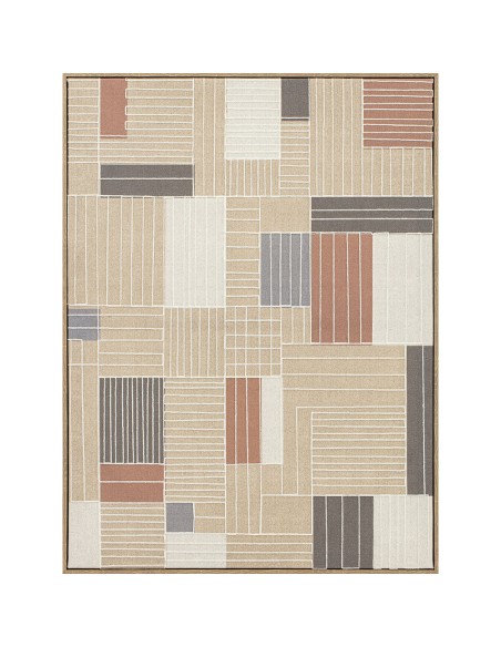 Cadre Home ESPRIT Marron Beige Vérifié Urbaine 60 x 3 x 80 cm (2 Unités)