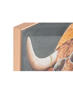 Cadre Home ESPRIT Gris Orange Vache Moderne Laqué 82 x 4,5 x 82 cm (2 Unités) 2