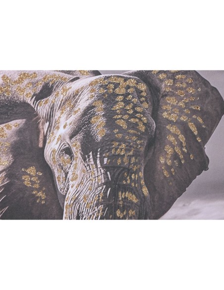 Cadre Home ESPRIT Beige Gris Eléphant Colonial Paillettes 150 x 4 x 50 cm (2 Unités)