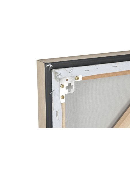 Cadre Home ESPRIT Blanc Beige Abstrait Moderne 100 x 3,5 x 100 cm (2 Unités)
