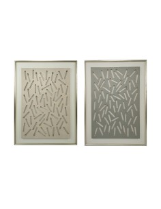 Cadre Home ESPRIT Vert Beige Doré Moderne Urbaine 90 x 3,5 x 120 cm (2 Unités)