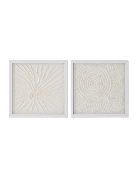 Cadre Home ESPRIT Blanc Naturel Scandinave 35 x 2 x 35 cm