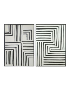 Cadre Home ESPRIT Blanc Noir Urbaine (2 Unités)