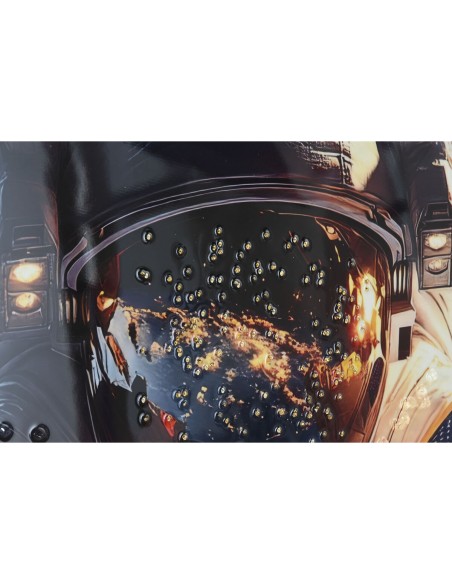 Cadre Home ESPRIT Bleu Noir Moderne Astronaute Laqué 100 x 4 x 100 cm (2 Unités)