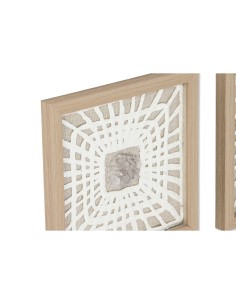 Cadre Home ESPRIT Blanc Naturel Moderne 22 x 2 x 22 cm 2