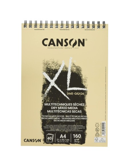 Bloc à dessin Canson XL Sand Naturel A4 5 Unités 40 Volets 160 g/m2