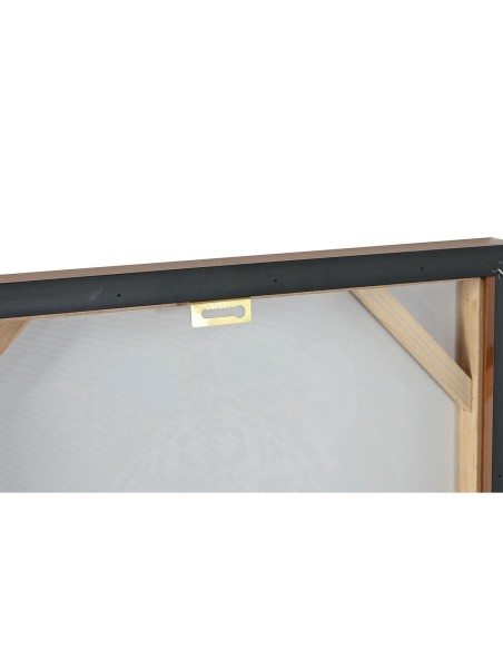 Cadre Home ESPRIT Jaune Bleu Noir Rose Animal Moderne Laqué 50 x 4 x 100 cm (3 Unités)