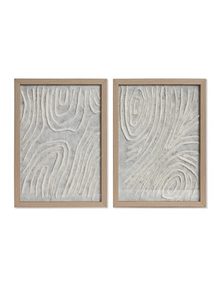 Cadre Home ESPRIT Blanc Naturel Scandinave 25 x 2 x 35 cm