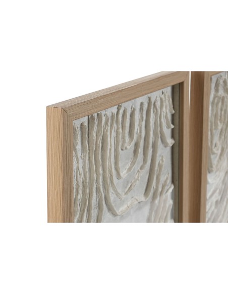 Cadre Home ESPRIT Blanc Naturel Scandinave 25 x 2 x 35 cm