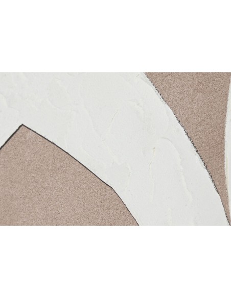 Cadre Home ESPRIT Blanc Beige Abstrait 103 x 4,3 x 103 cm (2 Unités)
