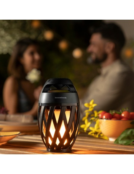 Haut-Parleur Sans Fil avec LED Effet Flamme Spekkle InnovaGoods