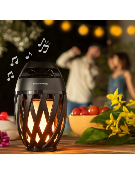 Haut-Parleur Sans Fil avec LED Effet Flamme Spekkle InnovaGoods