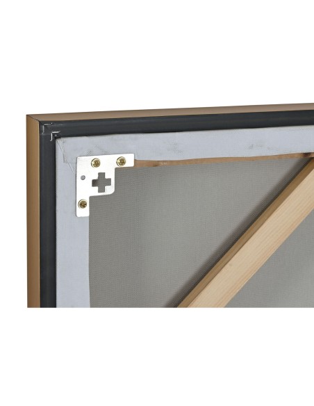 Cadre Home ESPRIT Blanc Beige Doré Moderne Urbaine 90 x 3,5 x 120 cm (2 Unités)