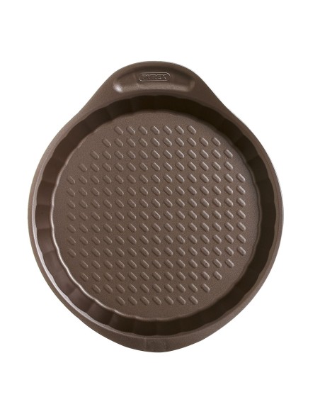 Moule pour four Pyrex Asimetria Rond Noir Plat 27 x 4 cm (6 Unités)