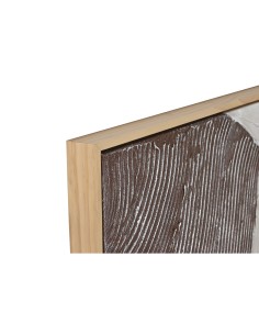 Cadre Home ESPRIT Marron Noir Beige Abstrait 123 x 4,3 x 123 cm (2 Unités) 2