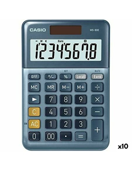 Calculatrice Casio MS-80E Bleu (10 Unités)