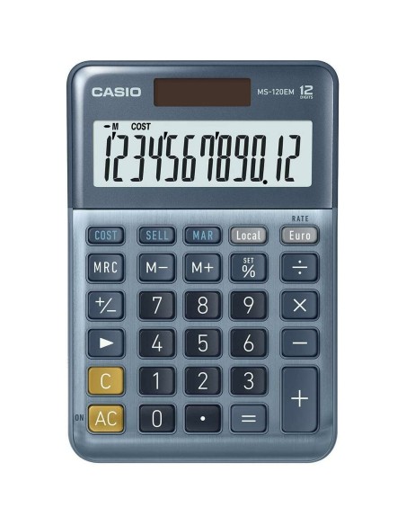 Calculatrice Casio MS-100EM Bleu (10 Unités)