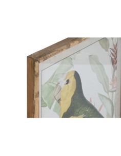 Cadre Home ESPRIT Jaune Vert Perroquet Tropical 50 x 2,5 x 70 cm (2 Unités) 2