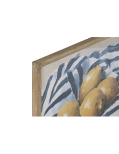 Cadre Home ESPRIT Jaune Bleu Blanc Vert Fruits méditerranéen 60 x 2,5 x 45 cm (2 Unités) 2
