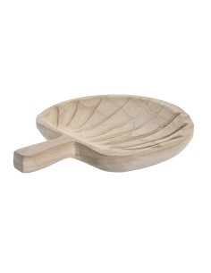 Centre de Table DKD Home Decor Marron Naturel Tropical Feuille d'une plante 29 x 23 x 4 cm
