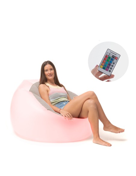 Fauteuil Gonflable avec LED Multicolore et Télécommande Chight InnovaGoods