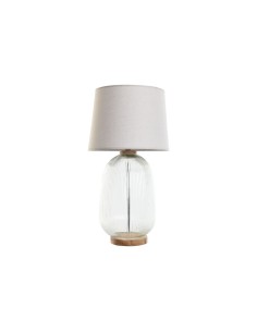 Lampe de bureau Home ESPRIT Beige Bois Verre 50 W 220 V 32 x 32 x 61 cm