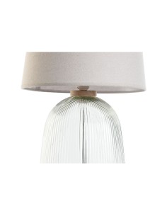 Lampe de bureau Home ESPRIT Beige Bois Verre 50 W 220 V 32 x 32 x 61 cm 2