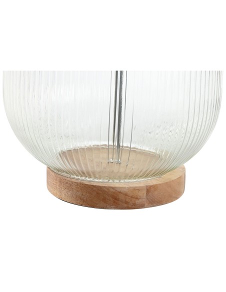 Lampe de bureau Home ESPRIT Beige Bois Verre 50 W 220 V 32 x 32 x 61 cm
