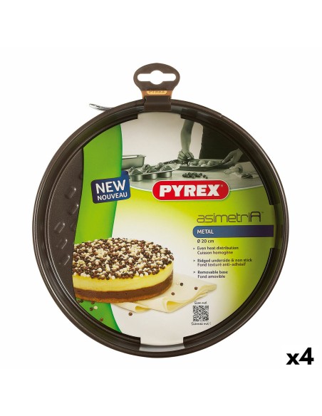 Moule pour four Pyrex Asimetria Rond Métal 4 Unités 20 cm