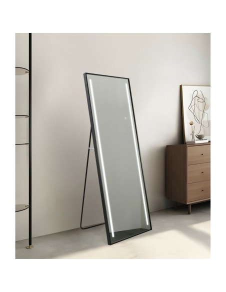 Miroir sur Pied Home ESPRIT Noir Aluminium 60 x 0,5 x 165 cm