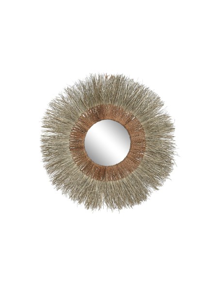 Miroir mural Home ESPRIT Marron Naturel Tropical 130 x 17 x 130 cm