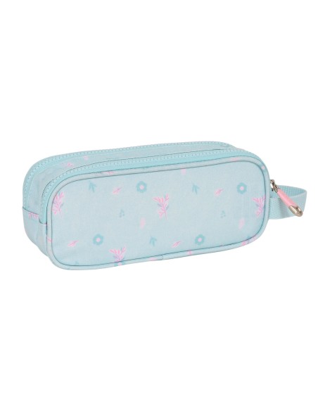 Trousse Fourre-Tout Double Moos Garden Turquoise 21 x 8 x 6 cm