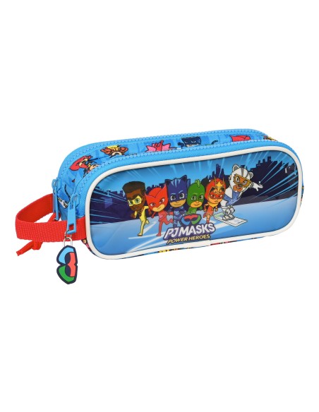 Trousse Fourre-Tout Double PJ Masks Bleu 21 x 8 x 6 cm