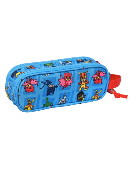 Trousse Fourre-Tout Double PJ Masks Bleu 21 x 8 x 6 cm