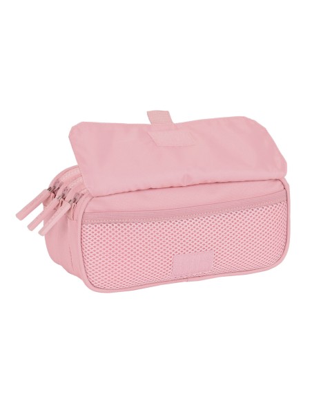 Trousse Fourre-Tout Triple Safta 21,5 x 10 x 8 cm Rose