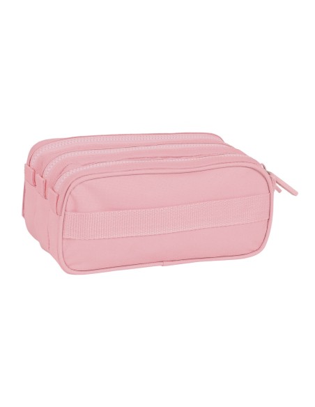 Trousse Fourre-Tout Triple Safta 21,5 x 10 x 8 cm Rose