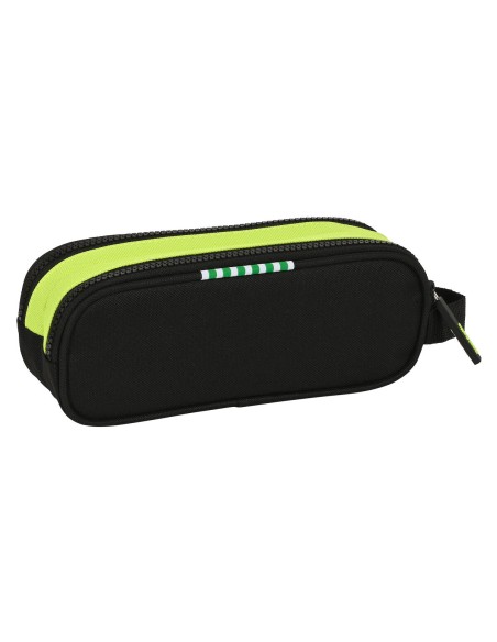 Trousse Fourre-Tout Double Real Betis Balompié Noir Citron 21 x 8 x 6 cm