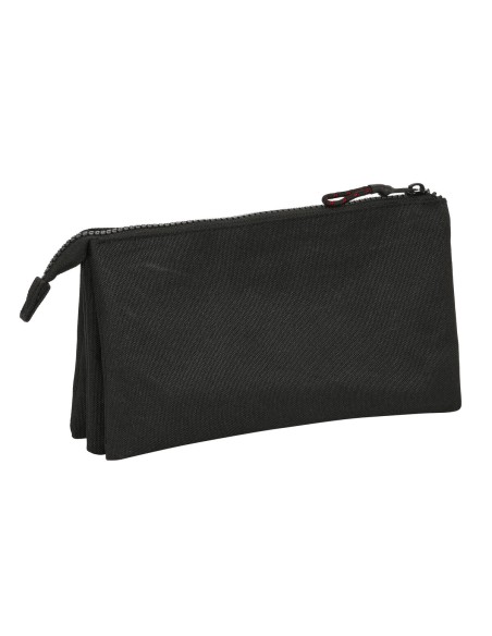 Trousse Fourre-Tout Triple Naruto Noir 22 x 12 x 3 cm