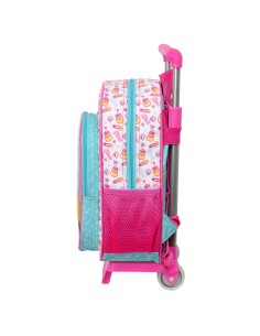Cartable à roulettes The Bellies 26 x 34 x 11 cm Violet Turquoise Blanc 2
