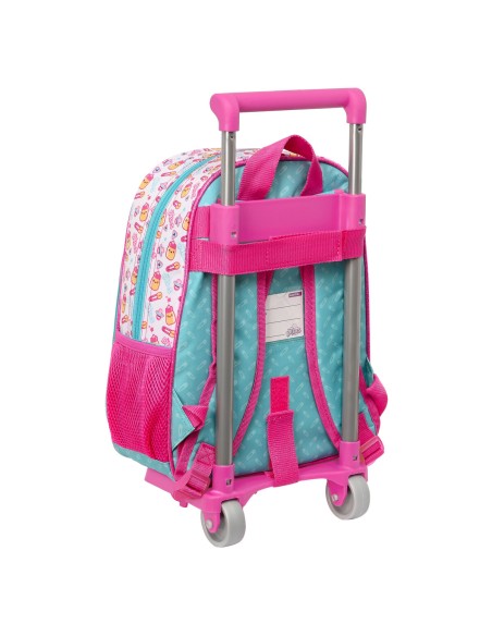 Cartable à roulettes The Bellies 26 x 34 x 11 cm Violet Turquoise Blanc