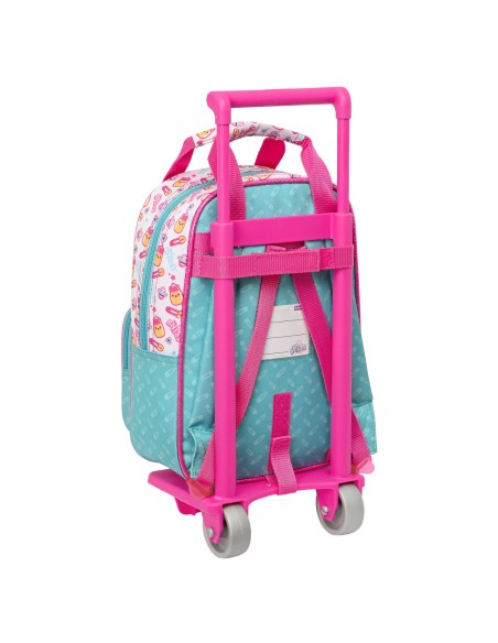 Cartable à roulettes The Bellies 20 x 28 x 8 cm Violet Turquoise Blanc