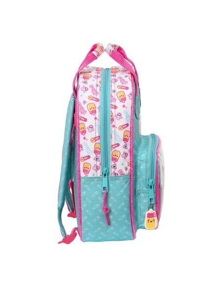 Cartable The Bellies 20 x 28 x 8 cm Violet Turquoise Blanc