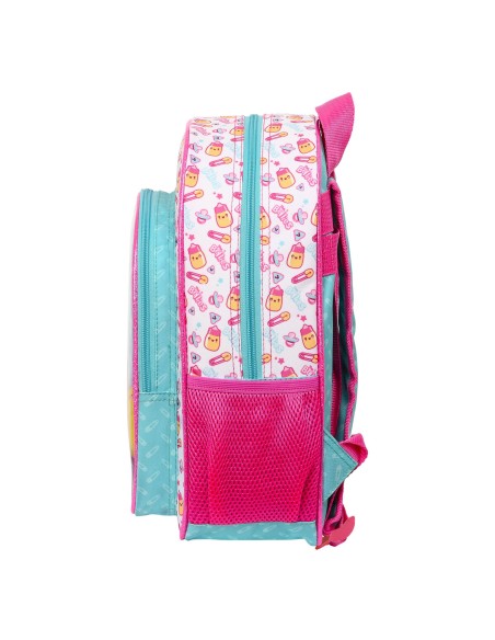 Cartable The Bellies 26 x 34 x 11 cm Violet Turquoise Blanc