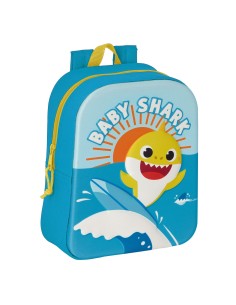 Cartable Baby Shark 3D Bleu 22 x 27 x 10 cm