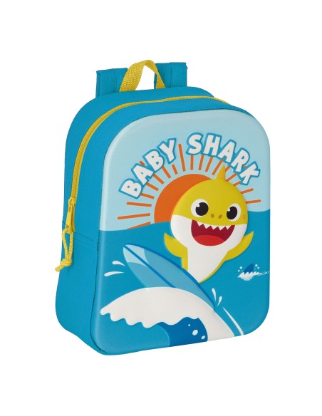 Cartable Baby Shark 3D Bleu 22 x 27 x 10 cm