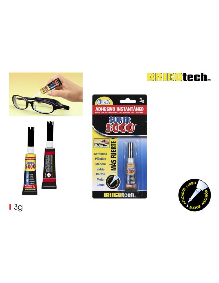 Adhésif instantané Bricotech Super 5000 3 g (36 Unités)